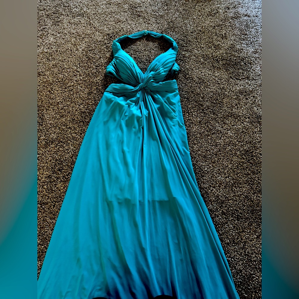 Teal open sides dress